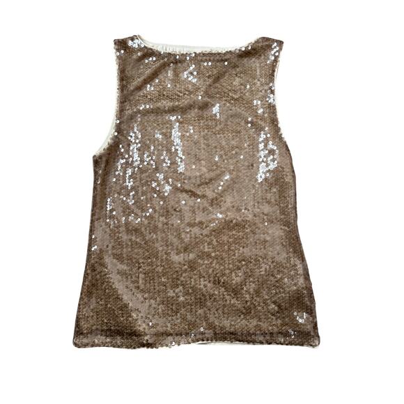 NWT Reformation Lisa Knit Top Mushroom Sequin Tank Size Small - Picture 10 of 11